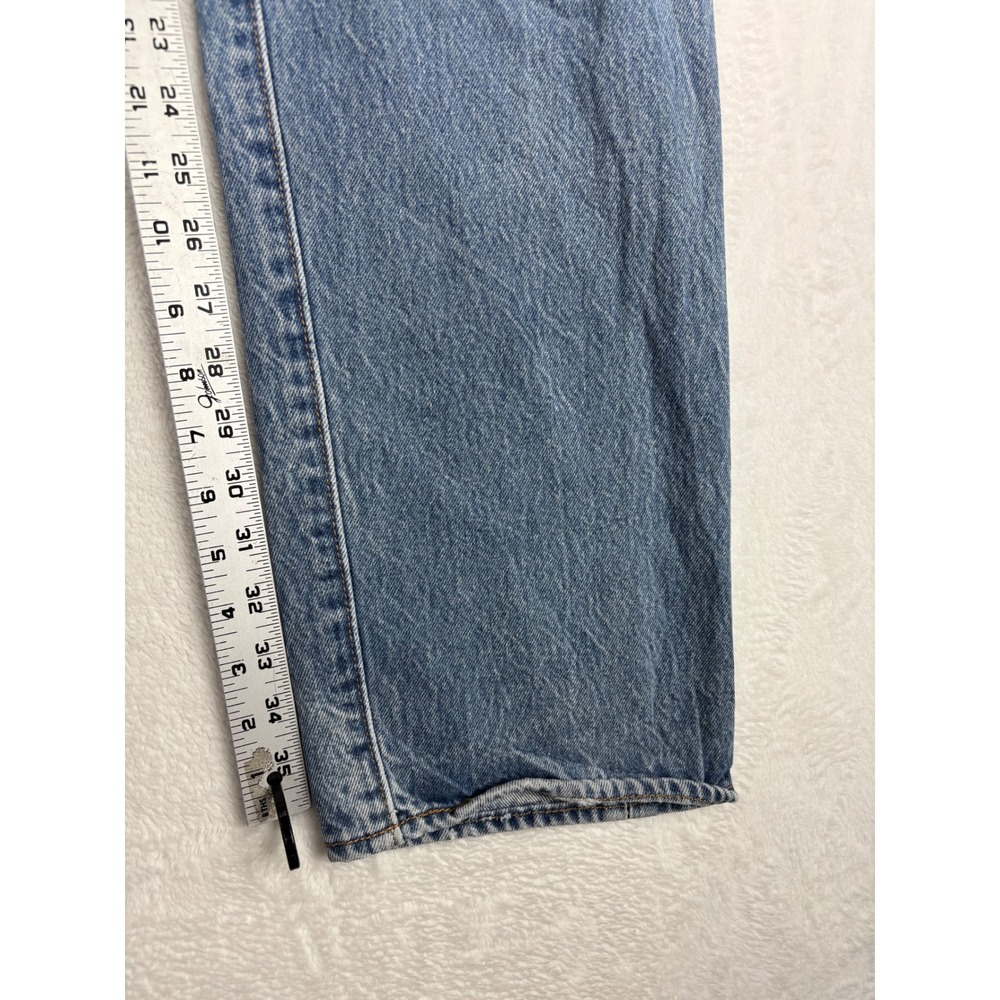 Levis 501 Mens 38x32 Jeans Grungy Distressed Medium Wash Vintage Back Hole Fade - Picture 10 of 10